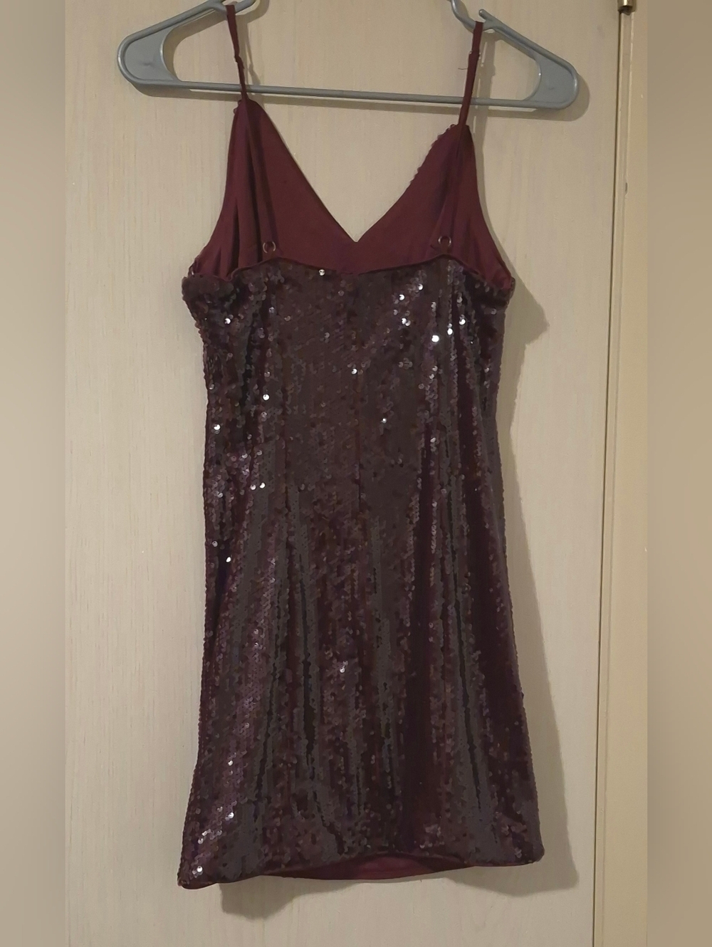 Forever 21 Burgundy Sequin Slip Dress (S) - Picture 2 of 4